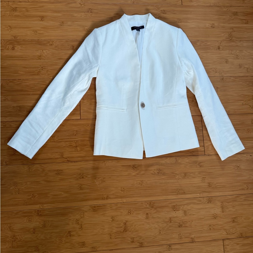 Ann Taylor Classic White Blazer
